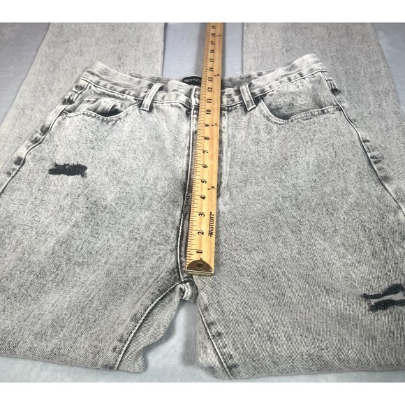 Pretty Little Thing Jeans Womens 8 (US) Grey Acid Wash Distressed Raw Hem Denim - Picture 12 of 13